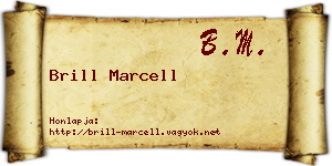Brill Marcell névjegykártya